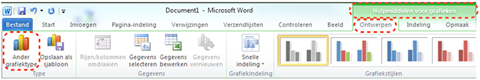 Knop 'Diagramtype' in het lint 'Ontwerpen'
