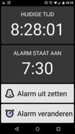 Alarm aan scherm BIG Alarm