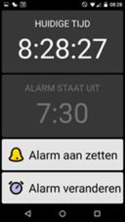 Alarm uit scherm BIG Alarm