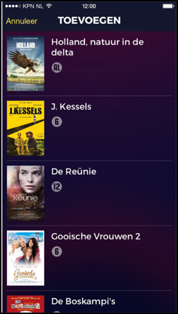 Aanbod films en tv-reeksen