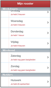 Screenshot weekrooster