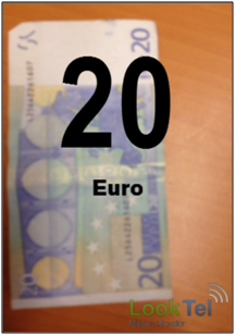Screenshot herkenning 20 euro biljet