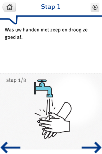 Screenshot druppelstappen instructies