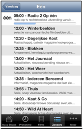 Screenshot dagschema Vlaamse zender één