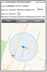 Screenshot locatiegegevens