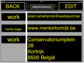 Screenshot contactdetail vergroot en hoogcontrast