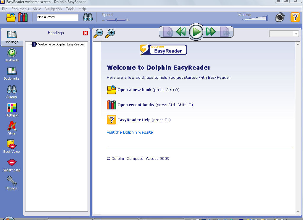 Dolphin Easyreader software voor DAISY