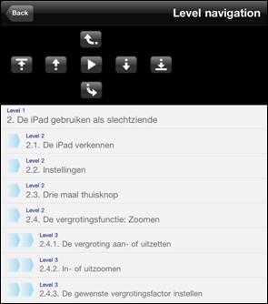 VOD screenshot van 'level navigation'