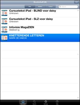 Read2Go boekenplank screenshot