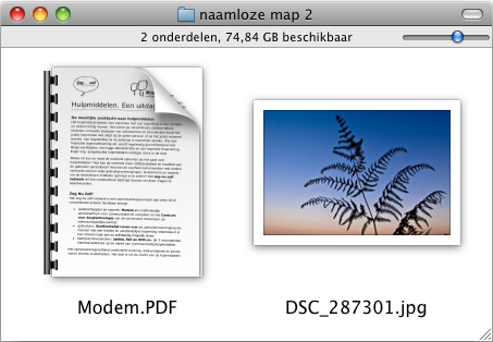 Screenshot aangepaste pictogrammen