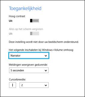 win8 toegankelijkheidsopties screenshot