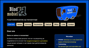 screenshot webpagina in negatief beeld