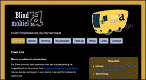 screenshot webpagina met geinverteerde helderheid