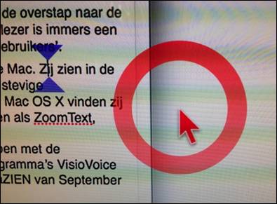 Zoomtext voor Mac cursor- en muispijlaanpassing screenshot